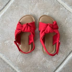 Little girls old navy red sandals